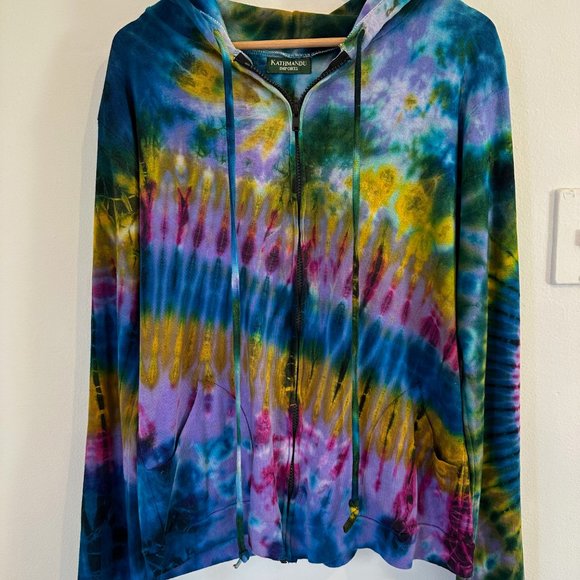 Kathmandu Jackets & Coats Kathmandu Imports Tiedye Zipup Hoodie